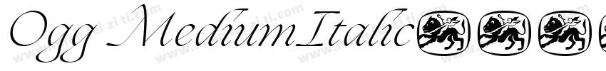 Ogg MediumItalic字体转换